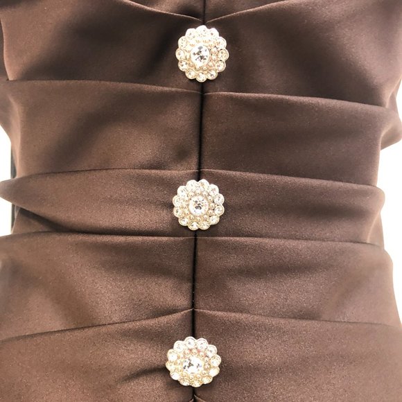 NEW 2-Piece Espresso Mother of the Bride/Groom Formal Holiday Dress SIZE 8 - Picture 3 of 12